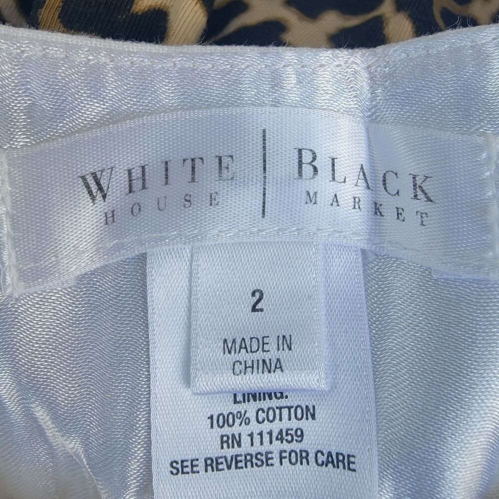 White house black market 100% linen bermuda shorts white sz 2 - Picture 3 of 4